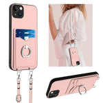 R20 Crossbody-Seil Ring Kartenhalter Handyhülle, Für iPhone 14 Plus, Für iPhone 14, Für iPhone 14 Pro, Für iPhone 14 Pro Max, Für iPhone SE 2022 / SE 2020 / 8, Für iPhone 13 Pro Max, Für iPhone 13 Pro, Für iPhone 13