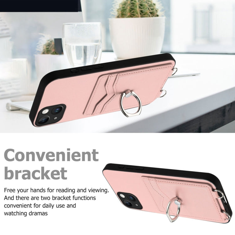 R20 Crossbody-Seil Ring Kartenhalter Handyhülle, Für iPhone 14 Plus, Für iPhone 14, Für iPhone 14 Pro, Für iPhone 14 Pro Max, Für iPhone SE 2022 / SE 2020 / 8, Für iPhone 13 Pro Max, Für iPhone 13 Pro, Für iPhone 13
