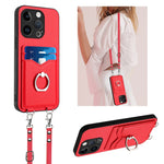 R20 Crossbody-Seil Ring Kartenhalter Handyhülle, Für iPhone 14 Plus, Für iPhone 14, Für iPhone 14 Pro, Für iPhone 14 Pro Max, Für iPhone SE 2022 / SE 2020 / 8, Für iPhone 13 Pro Max, Für iPhone 13 Pro, Für iPhone 13