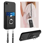 R20 Crossbody-Seil Ring Kartenhalter Handyhülle, Für iPhone 14 Plus, Für iPhone 14, Für iPhone 14 Pro, Für iPhone 14 Pro Max, Für iPhone SE 2022 / SE 2020 / 8, Für iPhone 13 Pro Max, Für iPhone 13 Pro, Für iPhone 13