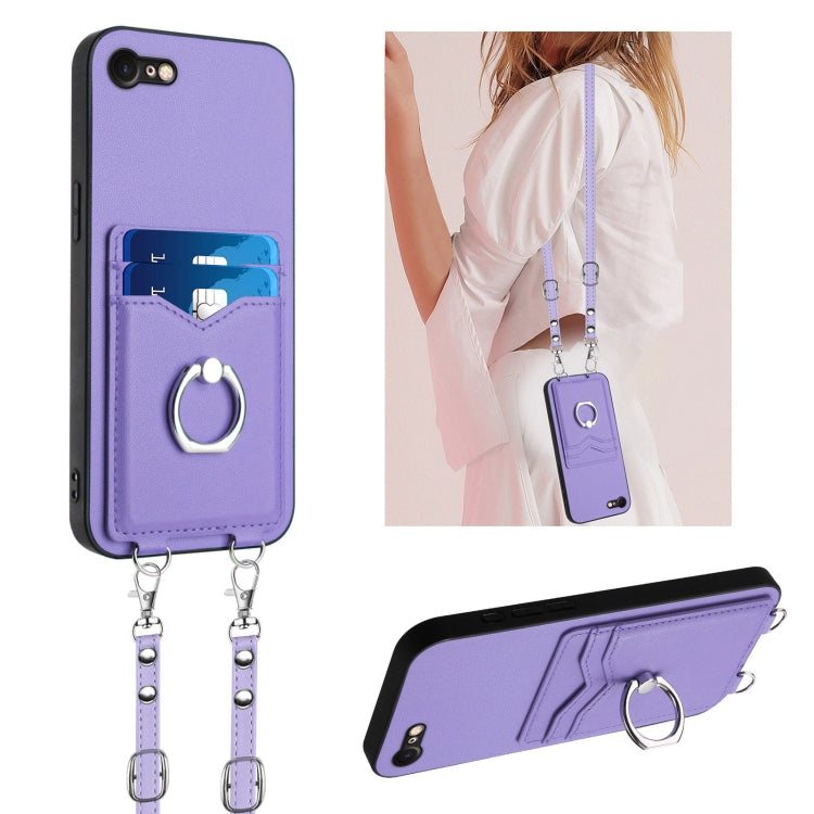 R20 Crossbody-Seil Ring Kartenhalter Handyhülle, Für iPhone 14 Plus, Für iPhone 14, Für iPhone 14 Pro, Für iPhone 14 Pro Max, Für iPhone SE 2022 / SE 2020 / 8, Für iPhone 13 Pro Max, Für iPhone 13 Pro, Für iPhone 13