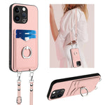 R20 Crossbody-Seil Ring Kartenhalter Handyhülle, Für iPhone 14 Plus, Für iPhone 14, Für iPhone 14 Pro, Für iPhone 14 Pro Max, Für iPhone SE 2022 / SE 2020 / 8, Für iPhone 13 Pro Max, Für iPhone 13 Pro, Für iPhone 13
