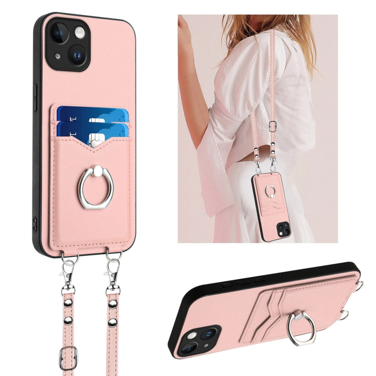 R20 Crossbody-Seil Ring Kartenhalter Handyhülle, Für iPhone 14 Plus, Für iPhone 14, Für iPhone 14 Pro, Für iPhone 14 Pro Max, Für iPhone SE 2022 / SE 2020 / 8, Für iPhone 13 Pro Max, Für iPhone 13 Pro, Für iPhone 13