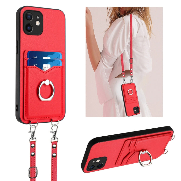 R20 Umhängetasche mit Seilring und Kartenhalter, für iPhone 13 mini, für iPhone 12, für iPhone 12 Pro Max, für iPhone 12 Pro, für iPhone 12 mini, für iPhone 11 Pro Max, für iPhone 11, für iPhone 11 Pro