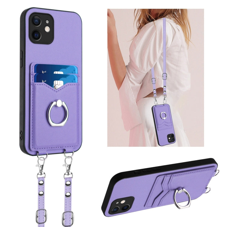R20 Umhängetasche mit Seilring und Kartenhalter, für iPhone 13 mini, für iPhone 12, für iPhone 12 Pro Max, für iPhone 12 Pro, für iPhone 12 mini, für iPhone 11 Pro Max, für iPhone 11, für iPhone 11 Pro