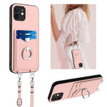 R20 Umhängetasche mit Seilring und Kartenhalter, für iPhone 13 mini, für iPhone 12, für iPhone 12 Pro Max, für iPhone 12 Pro, für iPhone 12 mini, für iPhone 11 Pro Max, für iPhone 11, für iPhone 11 Pro