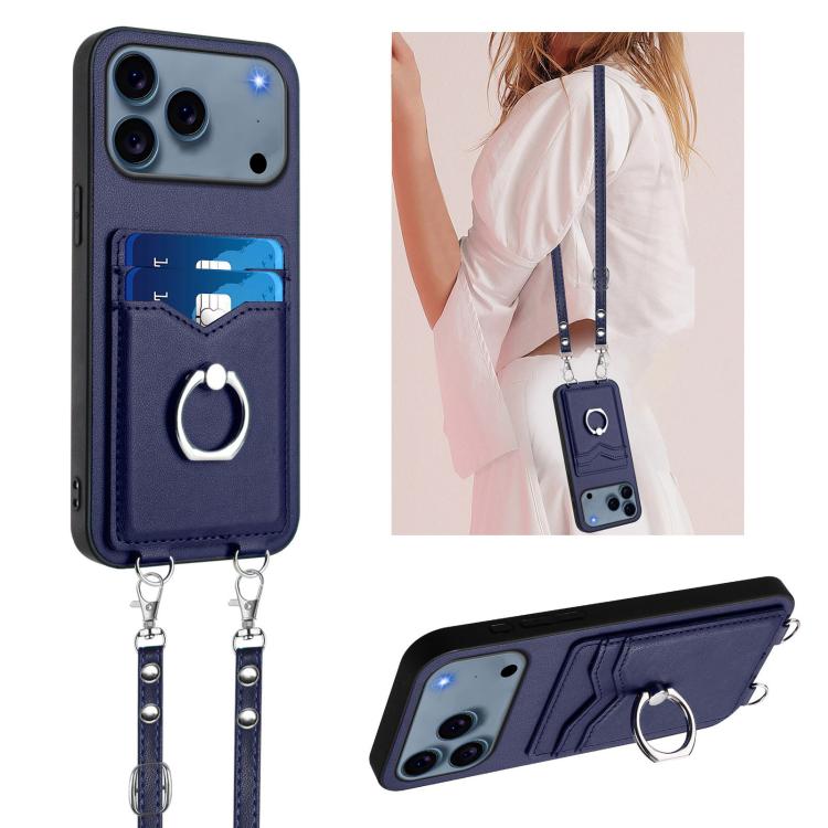 R20 Crossbody-Seil Ring Kartenhalter Handyhülle, Für iPhone 17 Pro Max, Für iPhone 17 Pro, Für iPhone 17, Für iPhone Air, Für iPhone 15 Pro Max, Für iPhone 15 Pro, Für iPhone 15 Plus, Für iPhone 15