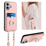 R20 Crossbody-Seil Ring Kartenhalter Handyhülle, Für iPhone 17 Pro Max, Für iPhone 17 Pro, Für iPhone 17, Für iPhone Air, Für iPhone 15 Pro Max, Für iPhone 15 Pro, Für iPhone 15 Plus, Für iPhone 15