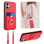 R20 Crossbody-Seil Ring Kartenhalter Handyhülle, Für iPhone 17 Pro Max, Für iPhone 17 Pro, Für iPhone 17, Für iPhone Air, Für iPhone 15 Pro Max, Für iPhone 15 Pro, Für iPhone 15 Plus, Für iPhone 15