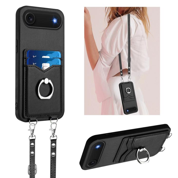 R20 Crossbody-Seil Ring Kartenhalter Handyhülle, Für iPhone 17 Pro Max, Für iPhone 17 Pro, Für iPhone 17, Für iPhone Air, Für iPhone 15 Pro Max, Für iPhone 15 Pro, Für iPhone 15 Plus, Für iPhone 15