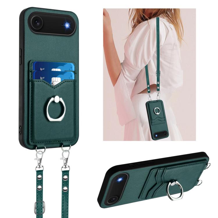 R20 Crossbody-Seil Ring Kartenhalter Handyhülle, Für iPhone 17 Pro Max, Für iPhone 17 Pro, Für iPhone 17, Für iPhone Air, Für iPhone 15 Pro Max, Für iPhone 15 Pro, Für iPhone 15 Plus, Für iPhone 15