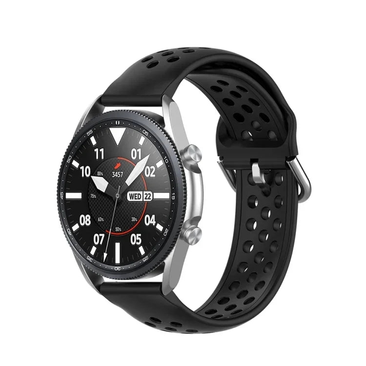 Sportarmband aus Silikon, einfarbig, Einheitsgröße 22 mm, passend für Galaxy Watch 3 (45 mm)