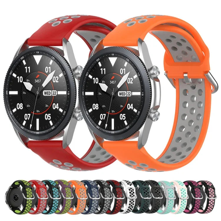 Sportarmband aus Silikon, einfarbig, Einheitsgröße 22 mm, passend für Galaxy Watch 3 (45 mm)