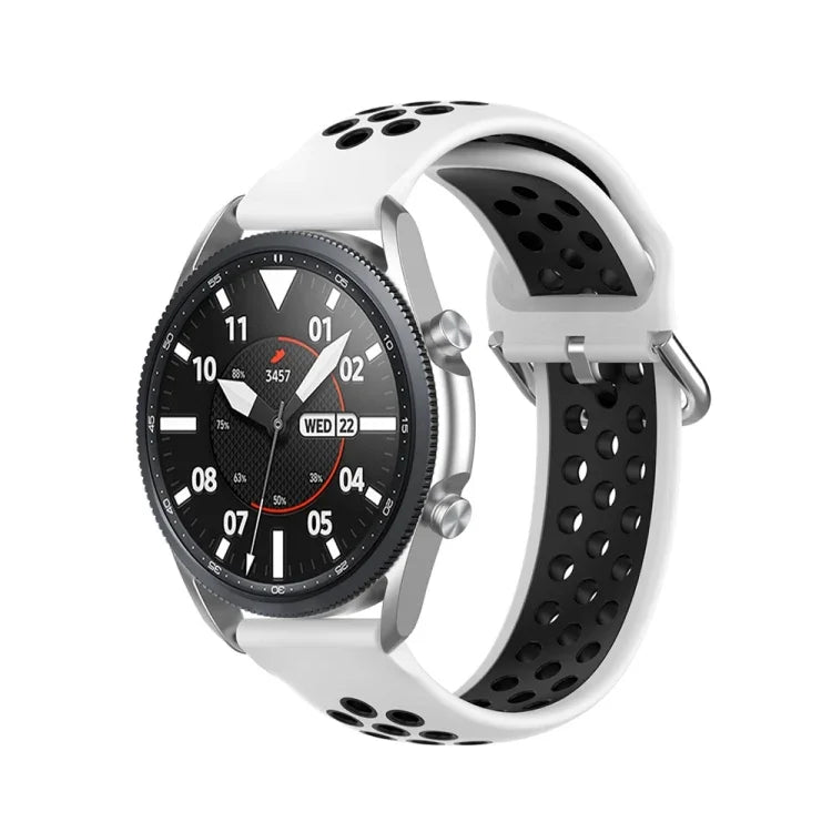 Zweifarbiges Silikon-Sportarmband, Größe: 22 mm, für Galaxy Watch 3 45 mm