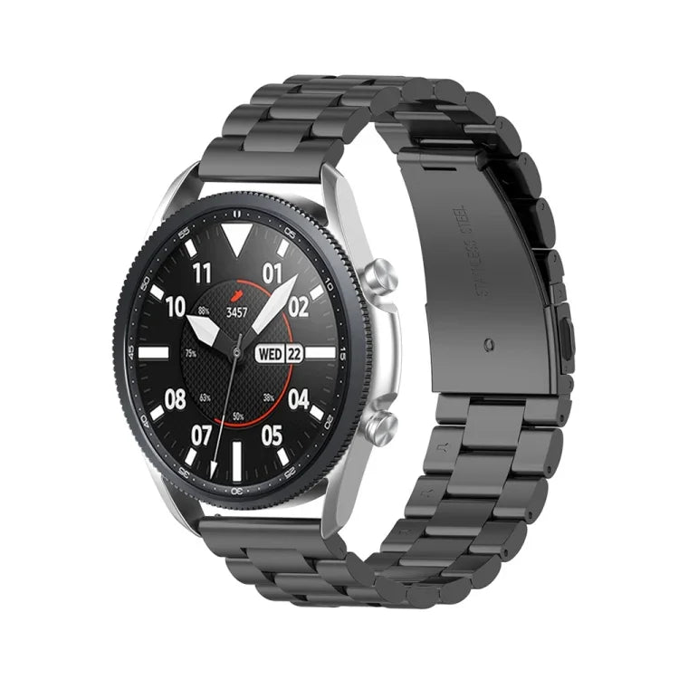 Drei Edelstahlarmbänder, abnehmbares Display und Ohrmuscheln, Größe: 22 mm, für Galaxy Watch 3 45 mm
