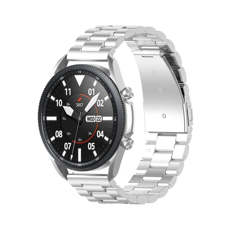 Drei Edelstahlarmbänder, abnehmbares Display und Ohrmuscheln, Größe: 22 mm, für Galaxy Watch 3 45 mm