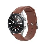 Rundes Lederarmband, Größe: Einheitsgröße 22 mm, für Galaxy Watch 3 45 mm