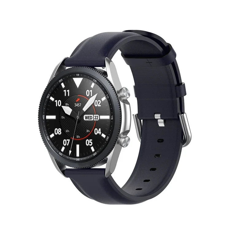Rundes Lederarmband, Größe: Einheitsgröße 22 mm, für Galaxy Watch 3 45 mm