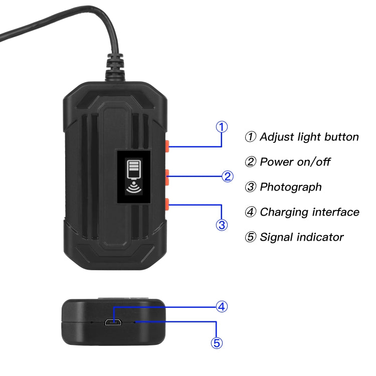 F240 3,9mm HD 1080P IP67 Wasserdichtes WiFi Direktverbindung Digitalendoskop, 2m, 5m, 10m