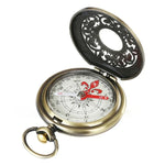 Nisa J35B Retro-Taschenuhr mit hohlem Kompass zum Aufklappen