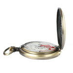 Nisa J35B Retro-Taschenuhr mit hohlem Kompass zum Aufklappen