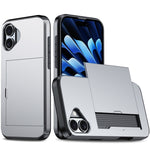 Stoßfeste Armor-Handyhülle mit Kartenfach, Für iPhone Air, Für iPhone 16 Pro Max, Für iPhone 16 Pro, Für iPhone 16 Plus