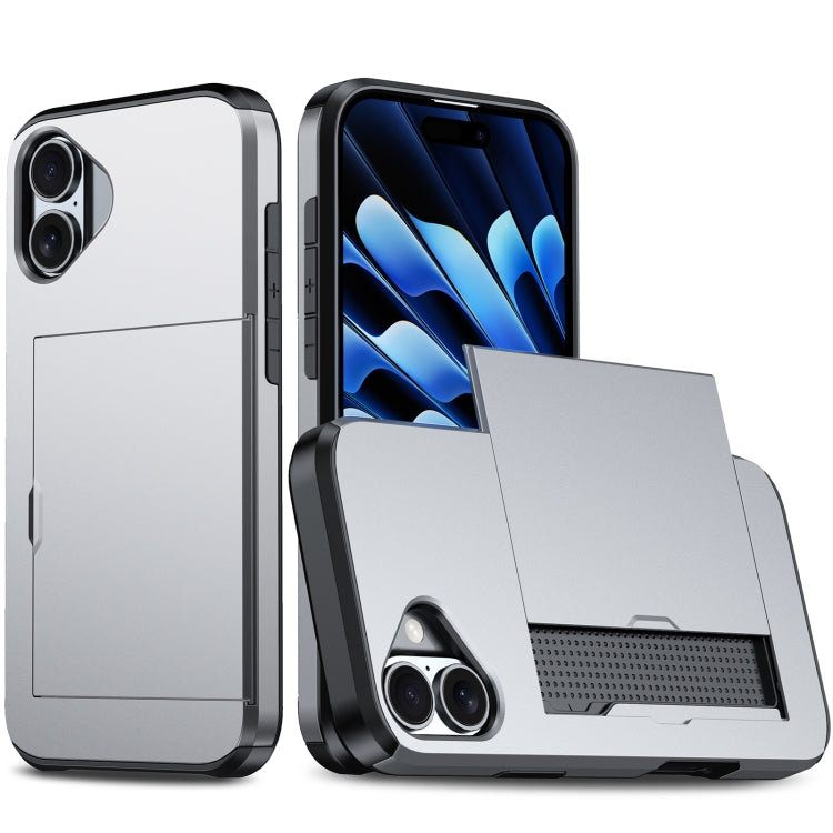 Stoßfeste Armor-Handyhülle mit Kartenfach, Für iPhone Air, Für iPhone 16 Pro Max, Für iPhone 16 Pro, Für iPhone 16 Plus
