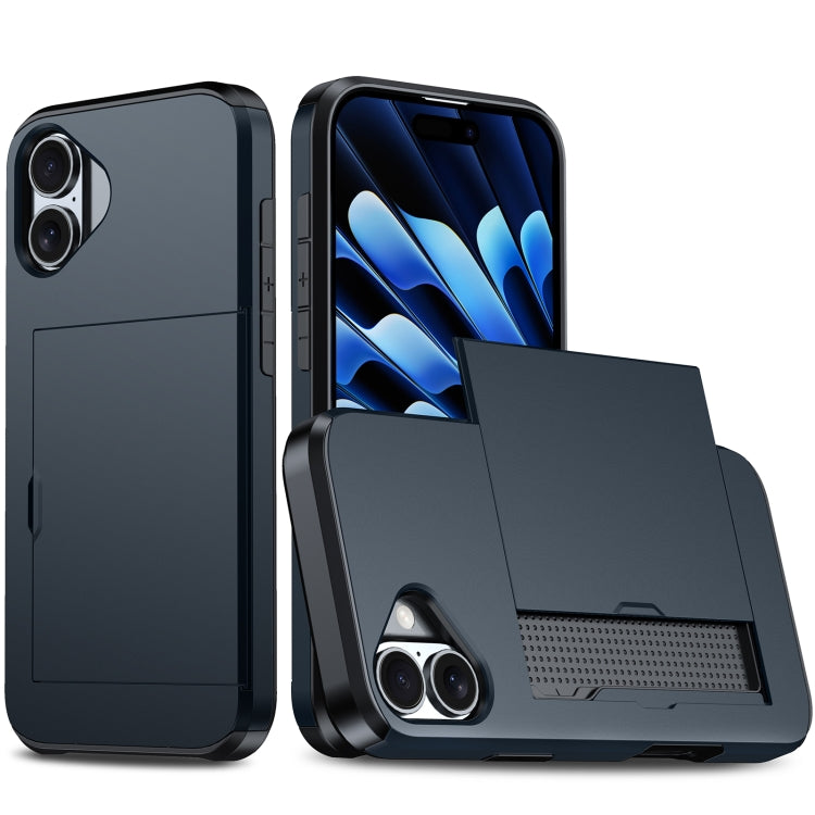 Stoßfeste Armor-Handyhülle mit Kartenfach, Für iPhone Air, Für iPhone 16 Pro Max, Für iPhone 16 Pro, Für iPhone 16 Plus