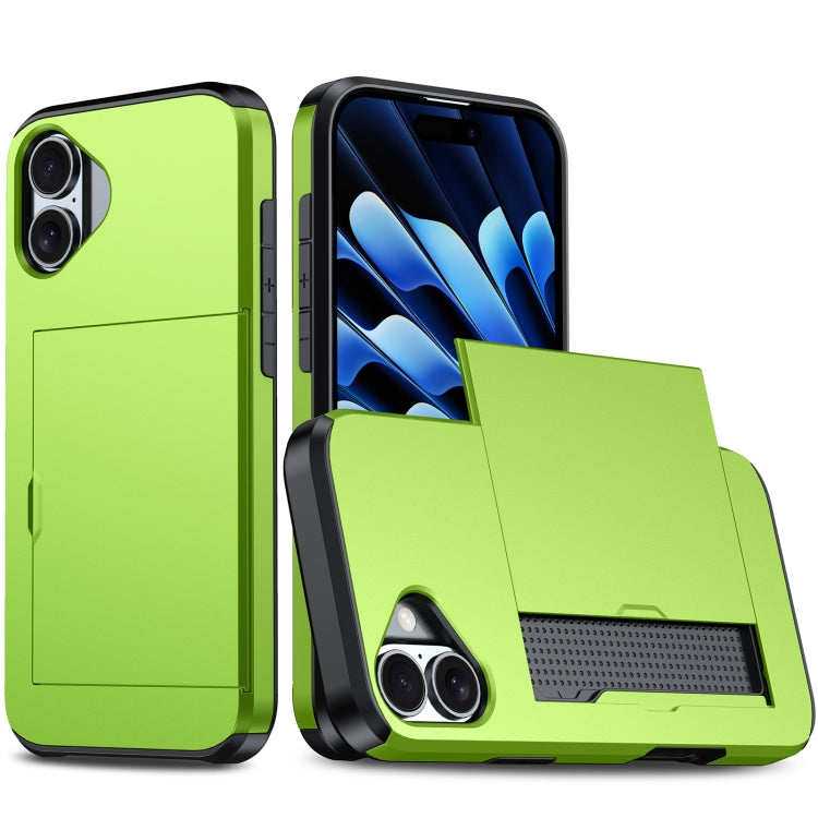 Stoßfeste Armor-Handyhülle mit Kartenfach, Für iPhone Air, Für iPhone 16 Pro Max, Für iPhone 16 Pro, Für iPhone 16 Plus