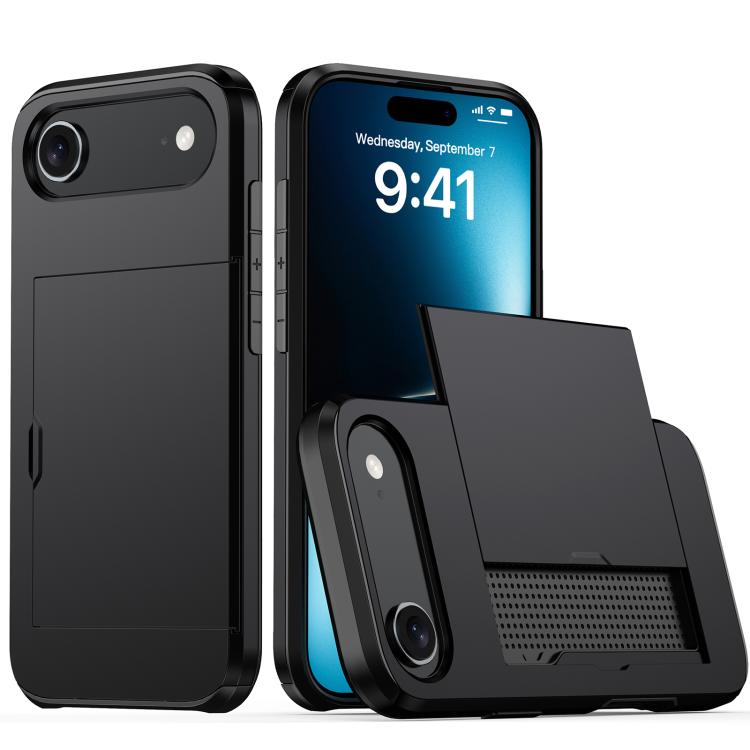 Stoßfeste Armor-Handyhülle mit Kartenfach, Für iPhone Air, Für iPhone 16 Pro Max, Für iPhone 16 Pro, Für iPhone 16 Plus