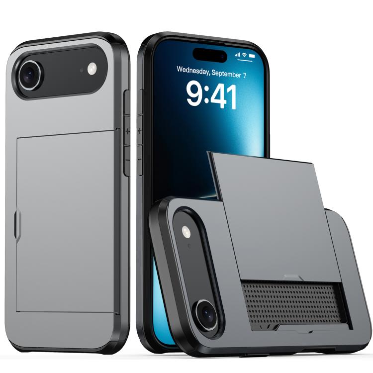 Stoßfeste Armor-Handyhülle mit Kartenfach, Für iPhone Air, Für iPhone 16 Pro Max, Für iPhone 16 Pro, Für iPhone 16 Plus