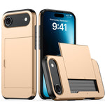 Stoßfeste Armor-Handyhülle mit Kartenfach, Für iPhone Air, Für iPhone 16 Pro Max, Für iPhone 16 Pro, Für iPhone 16 Plus