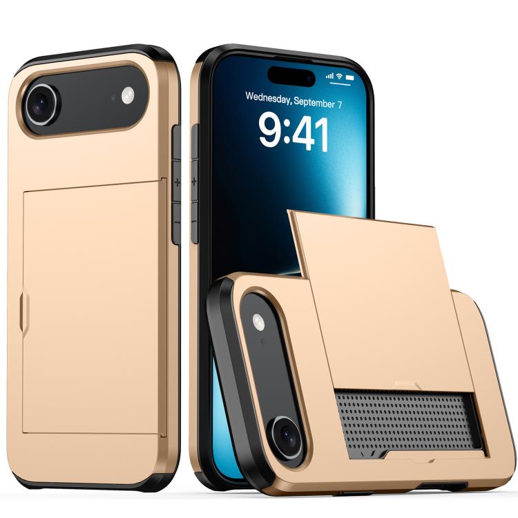 Stoßfeste Armor-Handyhülle mit Kartenfach, Für iPhone Air, Für iPhone 16 Pro Max, Für iPhone 16 Pro, Für iPhone 16 Plus