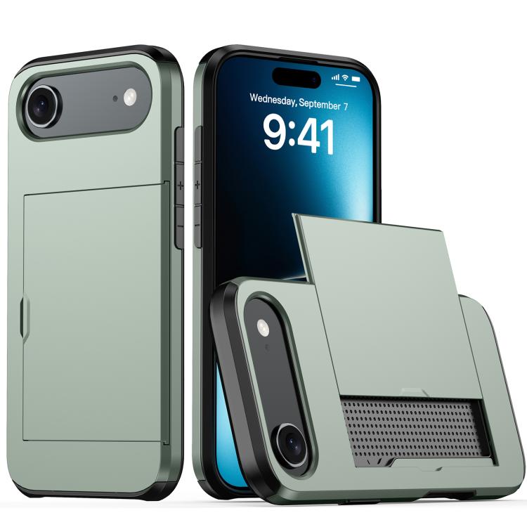 Stoßfeste Armor-Handyhülle mit Kartenfach, Für iPhone Air, Für iPhone 16 Pro Max, Für iPhone 16 Pro, Für iPhone 16 Plus