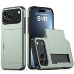 Shockproof Armor Phone Case with Card Slot, For iPhone 17e / 16e, For iPhone 17 Pro Max, For iPhone 17 Pro, For iPhone 17