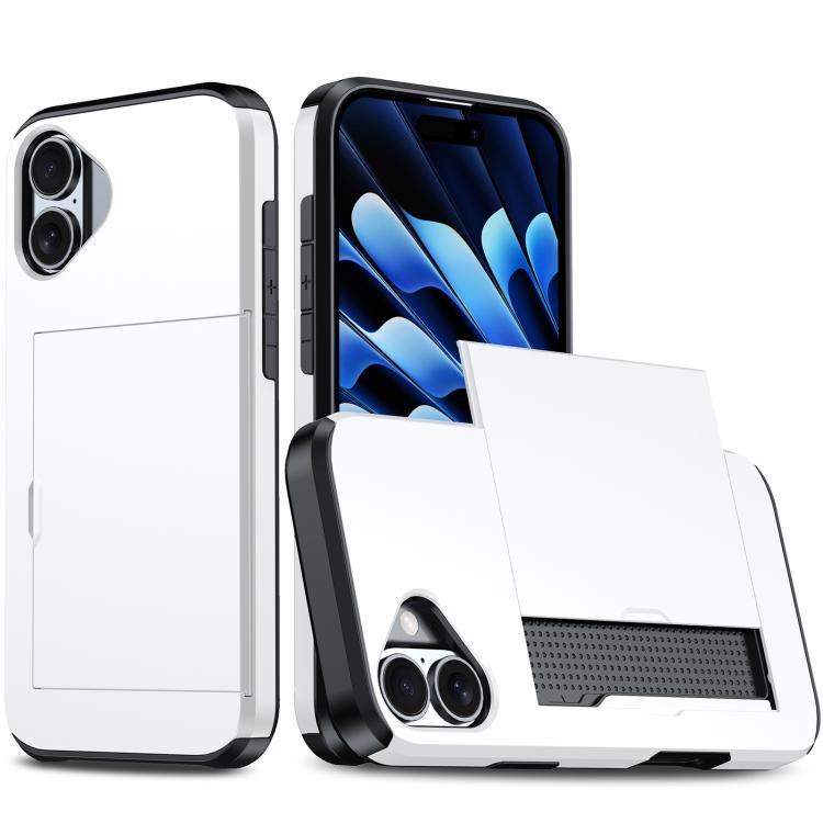 Shockproof Armor Phone Case with Card Slot, For iPhone 17e / 16e, For iPhone 17 Pro Max, For iPhone 17 Pro, For iPhone 17