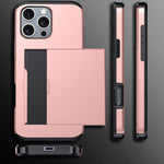 Stoßfeste Armor-Handyhülle mit Kartenfach, Für iPhone Air, Für iPhone 16 Pro Max, Für iPhone 16 Pro, Für iPhone 16 Plus