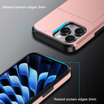 Stoßfeste Armor-Handyhülle mit Kartenfach, Für iPhone Air, Für iPhone 16 Pro Max, Für iPhone 16 Pro, Für iPhone 16 Plus