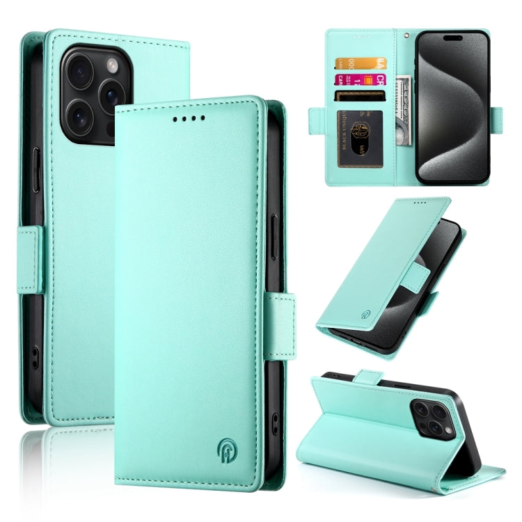 Side Buckle Magnetic Frosted Leather Phone Case, For iPhone 16 Pro, For iPhone 16 Plus, For iPhone 16, For iPhone 15 Pro Max, For iPhone 15 Pro, For iPhone 15 Plus