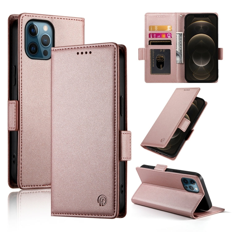 Side Buckle Magnetic Frosted Leather Phone Case, For iPhone 13 Pro Max, For iPhone 13 Pro, For iPhone 13, For iPhone 13 mini, For iPhone 12 / 12 Pro, For iPhone 12 Pro Max
