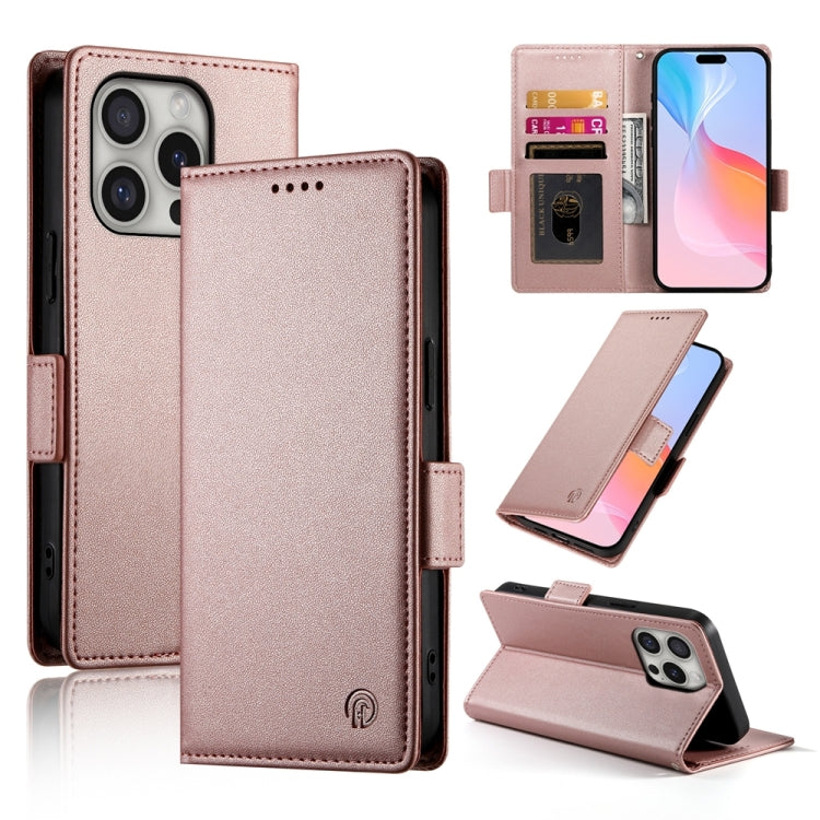 Handyhülle aus mattiertem Leder mit seitlicher Magnetschnalle, Für iPhone 16 Pro, Für iPhone 16 Plus, Für iPhone 16, Für iPhone 15 Pro Max, Für iPhone 15 Pro, Für iPhone 15 Plus