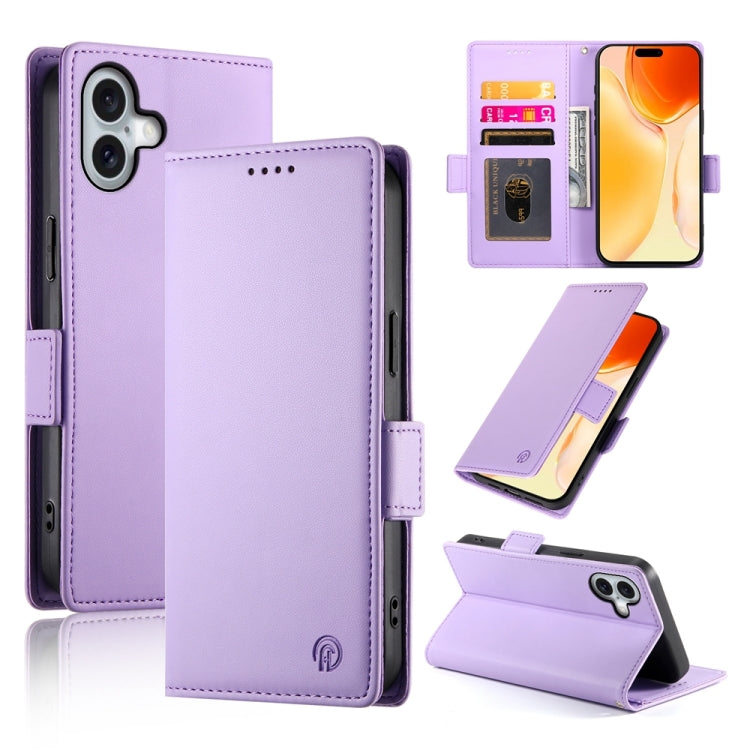 Side Buckle Magnetic Frosted Leather Phone Case, For iPhone 16 Pro, For iPhone 16 Plus, For iPhone 16, For iPhone 15 Pro Max, For iPhone 15 Pro, For iPhone 15 Plus