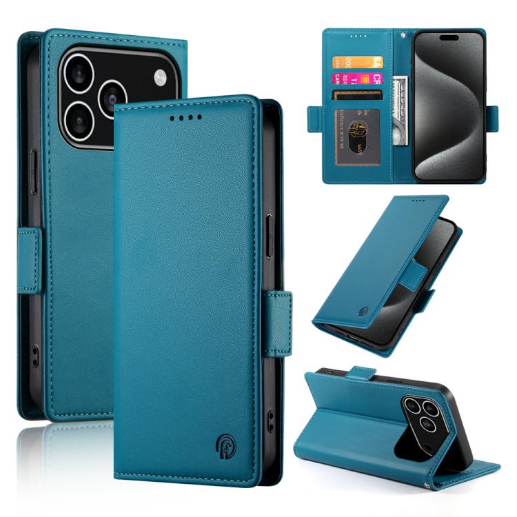 Side Buckle Magnetic Frosted Leather Phone Case, For iPhone 17e / 16e, For iPhone 17 Pro Max, For iPhone 17 Pro, For iPhone 17, For iPhone Air, For iPhone 16 Pro Max