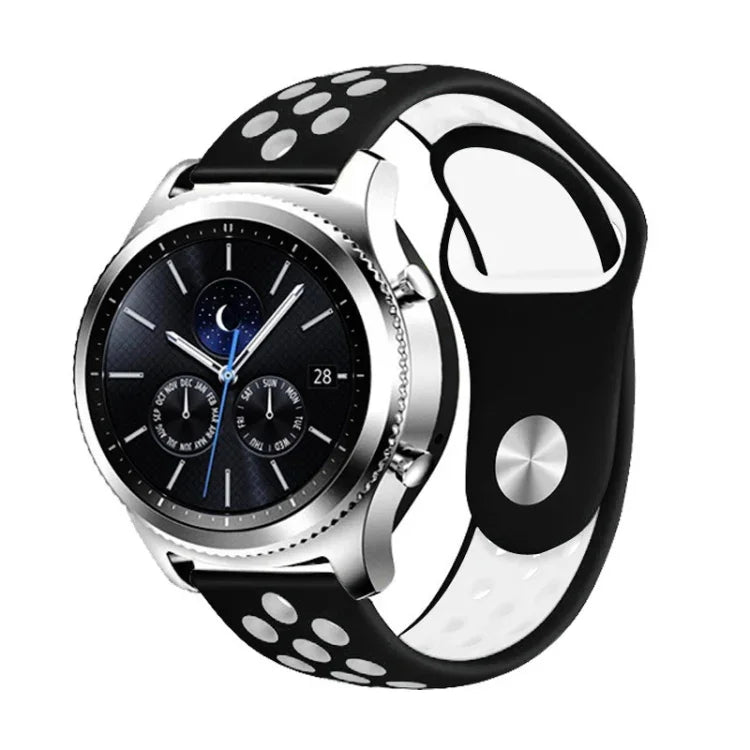 Für Samsung Gear S4 Active 22 mm Zweifarbiges Silikon-Ersatzarmband