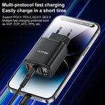 Yesido YC69 30W USB + Dual USB-C / Typ-C Ladegerät mit Digitalanzeige, Spezifikation: EU-Stecker, YC69