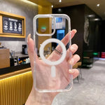 Magnetische Handyhülle aus klarem Acryl und TPU mit großer Kameraöffnung und MagSafe, für iPhone 17 Pro Max, für iPhone 17 Pro, für iPhone 17, für iPhone Air, für iPhone 16 Pro Max, für iPhone 16 Pro, für iPhone 16 Plus, für iPhone 16