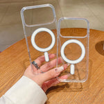 Magnetische Handyhülle aus klarem Acryl und TPU mit großer Kameraöffnung und MagSafe, für iPhone 17 Pro Max, für iPhone 17 Pro, für iPhone 17, für iPhone Air, für iPhone 16 Pro Max, für iPhone 16 Pro, für iPhone 16 Plus, für iPhone 16