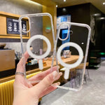 Magnetische Handyhülle aus klarem Acryl und TPU mit großer Kameraöffnung und MagSafe, für iPhone 17 Pro Max, für iPhone 17 Pro, für iPhone 17, für iPhone Air, für iPhone 16 Pro Max, für iPhone 16 Pro, für iPhone 16 Plus, für iPhone 16