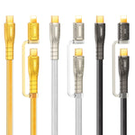 REMAX RC-C165 Prime 1.2m 60W USB-C auf USB-C + 8 Pin geflochtenes Schnellladekabel, RC-C165