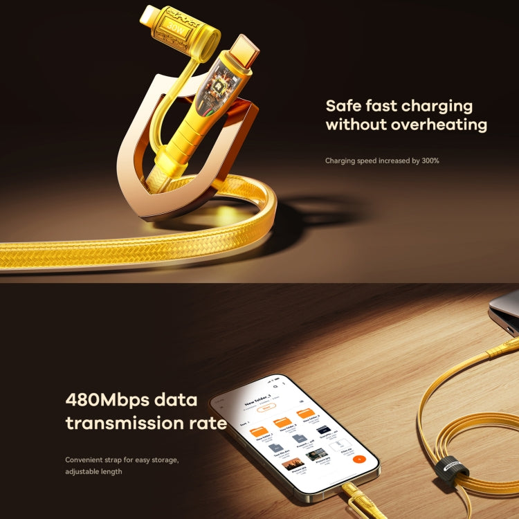 REMAX RC-C165 Prime 1.2m 60W USB-C auf USB-C + 8 Pin geflochtenes Schnellladekabel, RC-C165